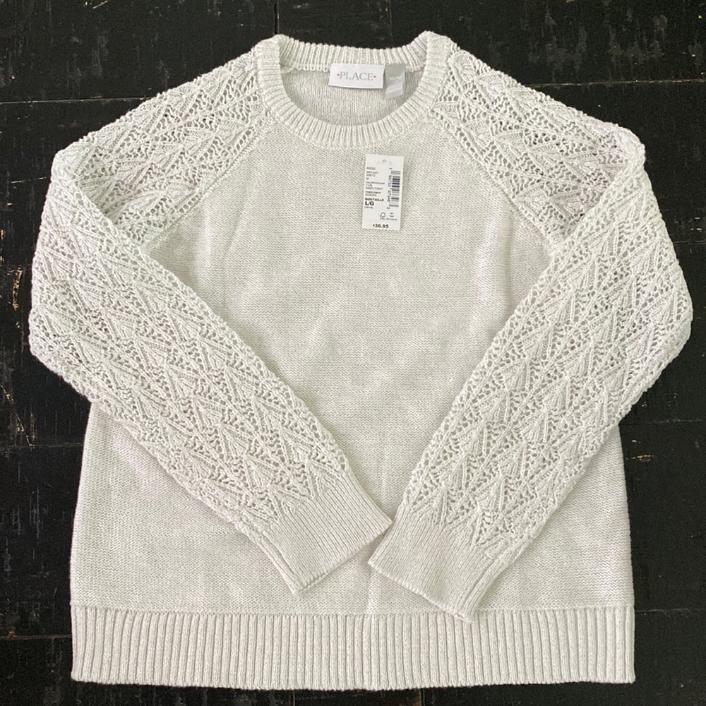Sparkly white dress sweater